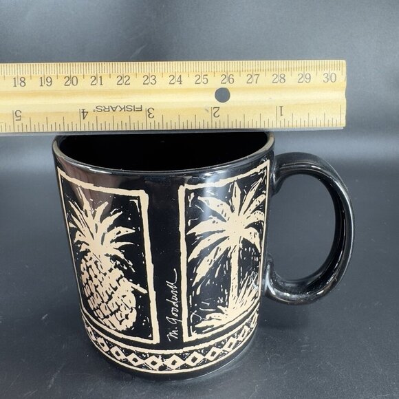 Palms and Pineapples Hawaiian Coffee Cup Mug by Island Heritage M Goodwill Mug - Picture 5 of 10